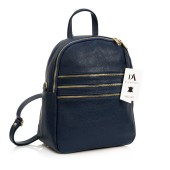 Rucsac din piele naturala, model DiAmanti Salvo Blu Scuro